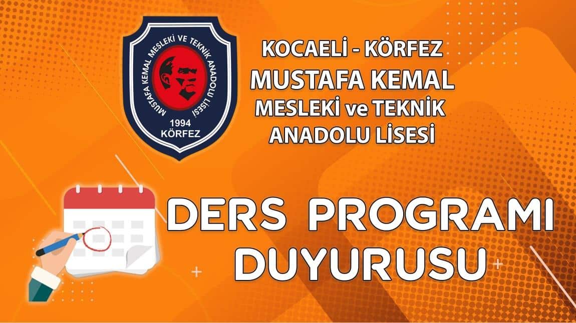 Ders Programı Duyurusu